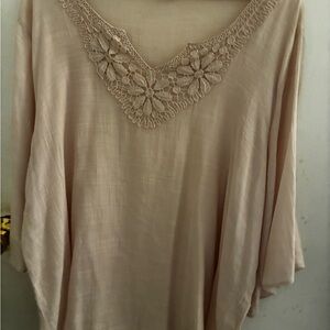 Spense Cream Blouse Elegant Top